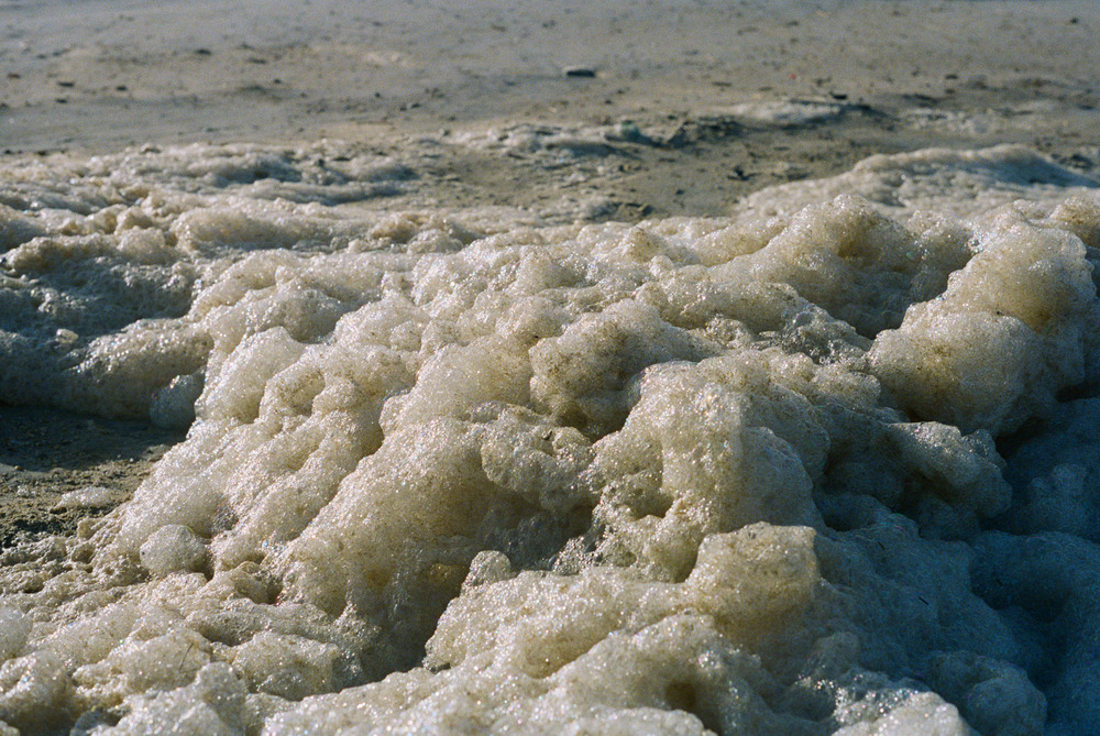 foam on rockaway beach